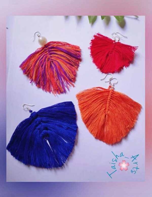 Feathered Tassel Earrings