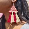 Valley Hand Painted Warli Art Clay Earrings