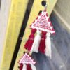Warli Art Clay Earrings with soft thread