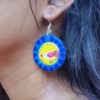 Bird Painted Clay Earrings