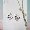 Cute Panda Clay Earrings