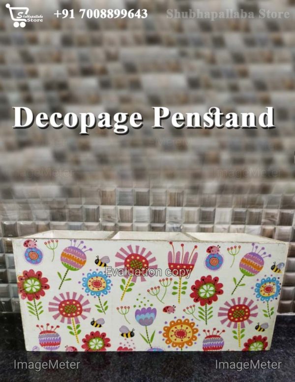 3 holder decopage penstand